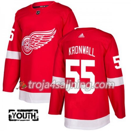 Detroit Red Wings tröja Niklas Kronwall 55 Röd 2017-2018 Adidas Authentic - NHL Tröjor Barn